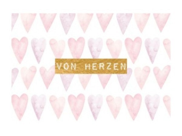 Karte Green Karma Rosa Herzen Von Herzen