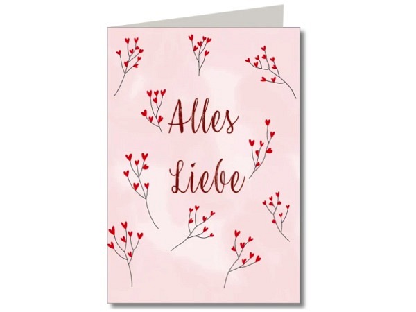 Karte Keitcards alles liebe. Doppelkarte