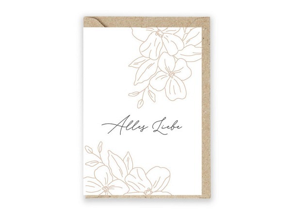 Karte Emi Grafikstudio Alles Liebe Doppelkarte