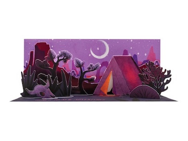 Karte Up with Paper 3D Pop-Up Card Camping-Motiv