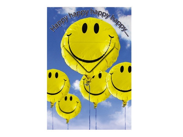 Karte Borer Geldscheinkarte Smiley
