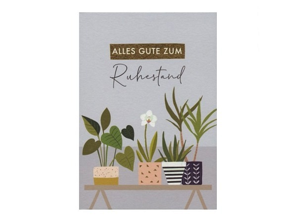 Ruhestandskarte Taurus Orchidee, Doppelkarte B6 12x17mm