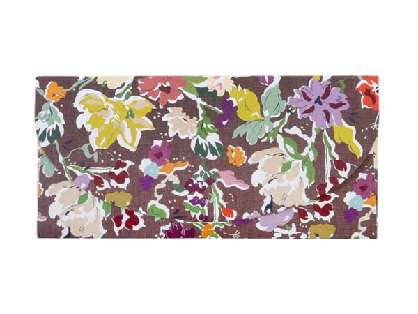 Geschenkumschlag Artebene Blütenmix braun 11x23cm