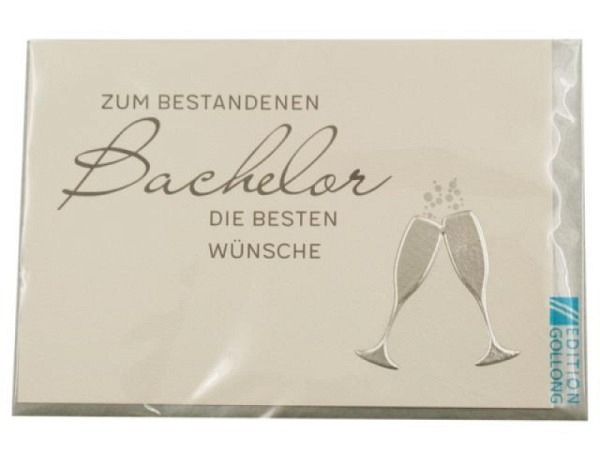 Karte Gollong zum Bachelor, 12x17,1cm, Doppelkar..