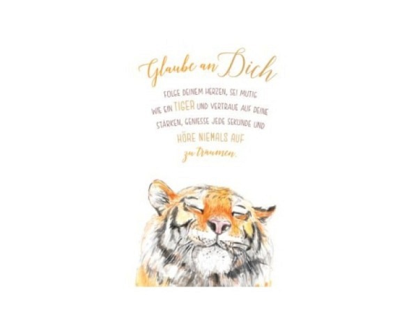 Karte Green Karma Tiger Glaube an Dich