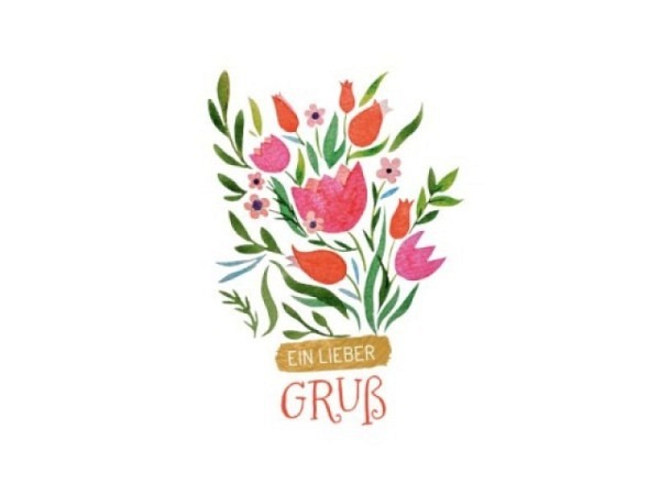 Karte Green Karma Blumen Ein lieber Gruss