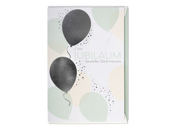 Jubiläumskarte Artebene Luftballons B6