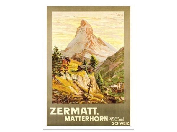 Postkarte Lightmotif Zermatt Matterhorn