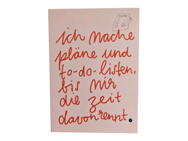 Postkarte Frolein Mint Ich mache Pläne und ToDo