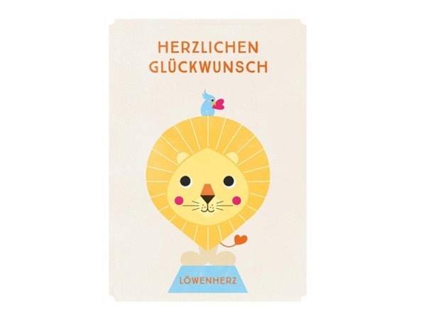 Postkarte Tante Tia Geburtstag Löwe A6 14,8x10x5cm