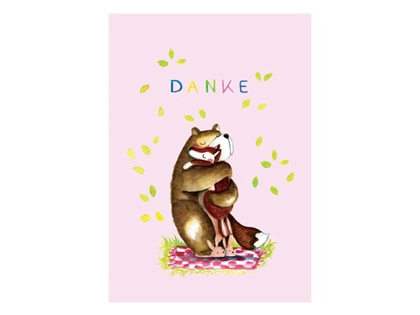 Postkarte Tabea Güttner Dankebär Danke