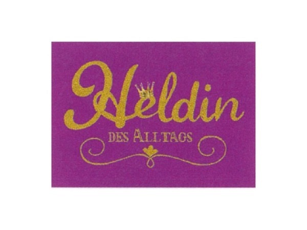 Postkarte mit Text Heldin des Alltags, 10,5x14,8cm