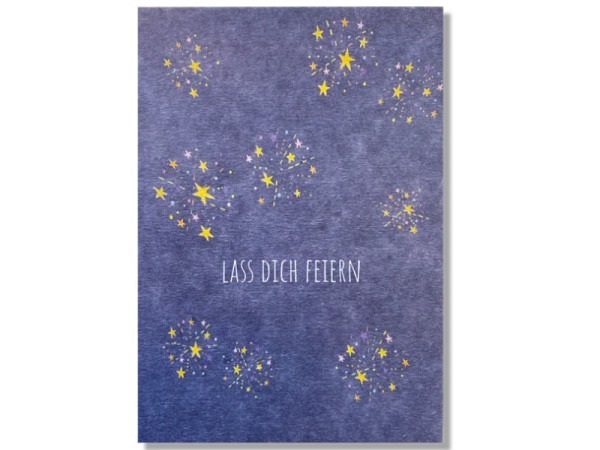 Postkarte Keitcards Lass dich feiern