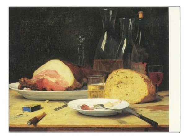 Postkarte Reiter Albert Anker Stillleben - Unmäs..