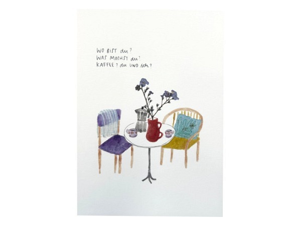 Postkarte Frolein Mint Wo bist du?