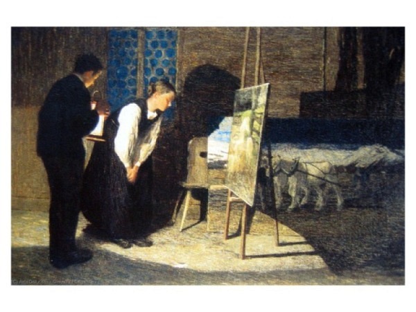 Postkarte Reiter Giovanni Segantini I miei model..