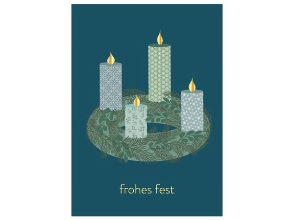 Postkarte Toni Starck adventskranz