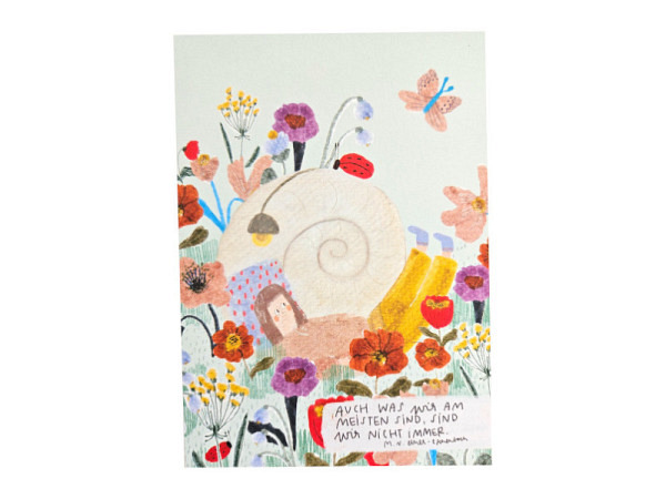 Postkarte Frolein Mint Auch was wir am meisten sind,