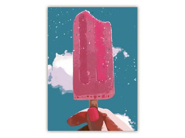Postkarte Quire Pink Popsicle