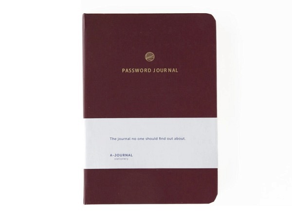 Passwortbuch A-Journal bordeaux  Passwortbuch12x17cm Hardcover