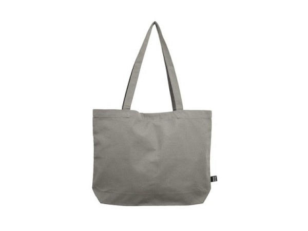 Stofftasche mit langen Henkel grau
