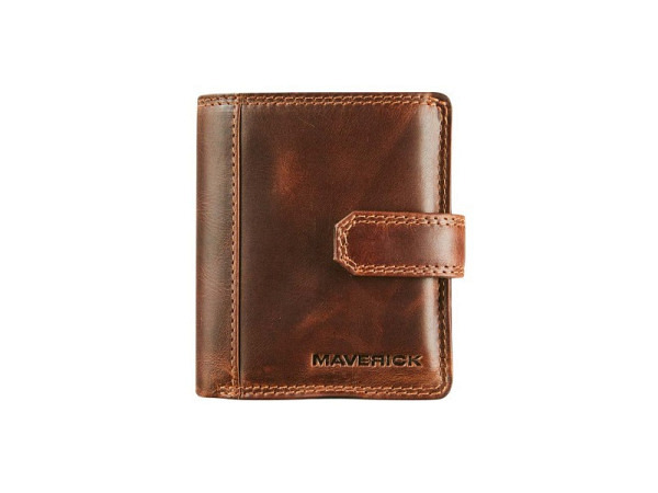 Kreditkartenetui Brepols Maverick Leder dunkelbraun 8,5x10x3,5cm
