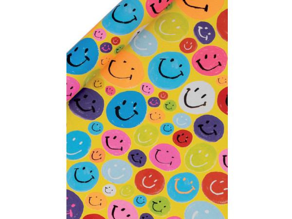 Geschenkpapier Glick Smiley Faces 2m
