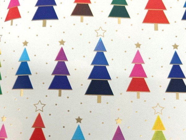 Geschenkpapier Rainbow Trees Sécarerolle 70cmx200m