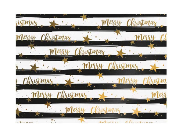 Geschenkpapier Braun&Company Merry Christmas Stripes 70cmx2m Bogen