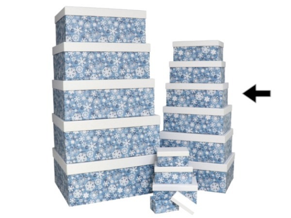 Geschenkschachtel Gerimport Snowflakes Grösse 7