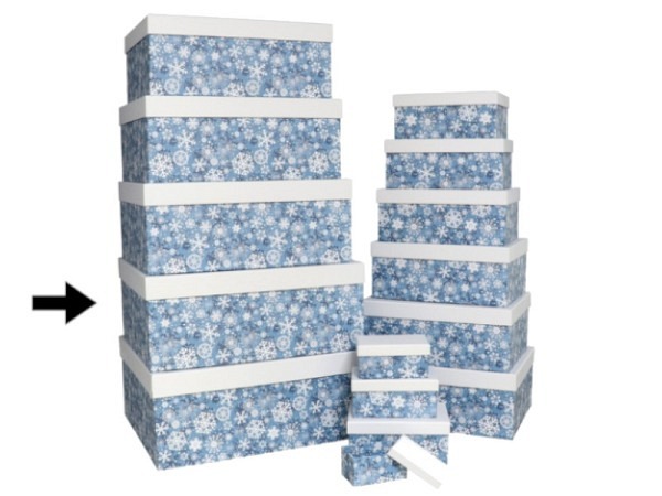 Geschenkschachtel Gerimport Snowflakes Grösse 14