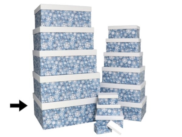 Geschenkschachtel Gerimport Snowflakes Grösse 15