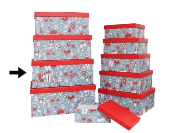 Geschenkschachtel Gerimport Weihnachtssujets Grösse 9
