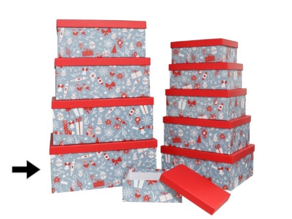 Geschenkschachtel Gerimport Weihnachtssujets Grösse 10