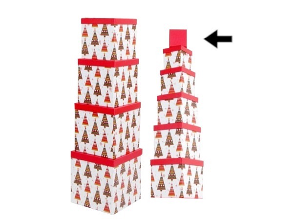 Geschenkschachtel Gerimport Trees quadratisch kubisch Grösse 1