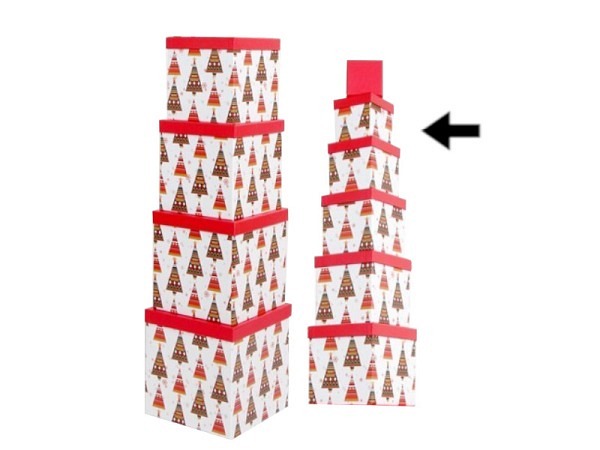 Geschenkschachtel Gerimport Trees quadratisch kubisch Grösse 2