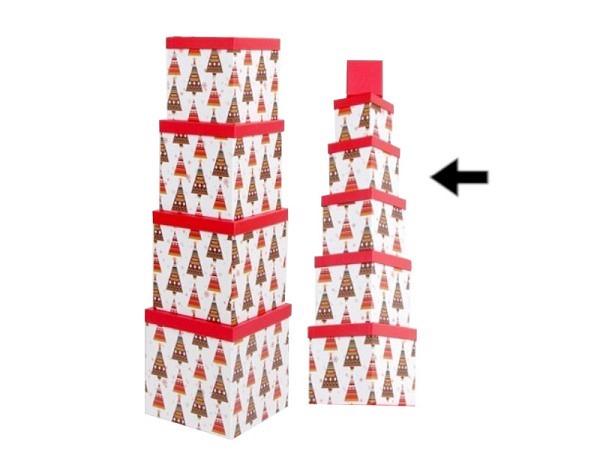 Geschenkschachtel Gerimport Trees quadratisch kubisch Grösse 3
