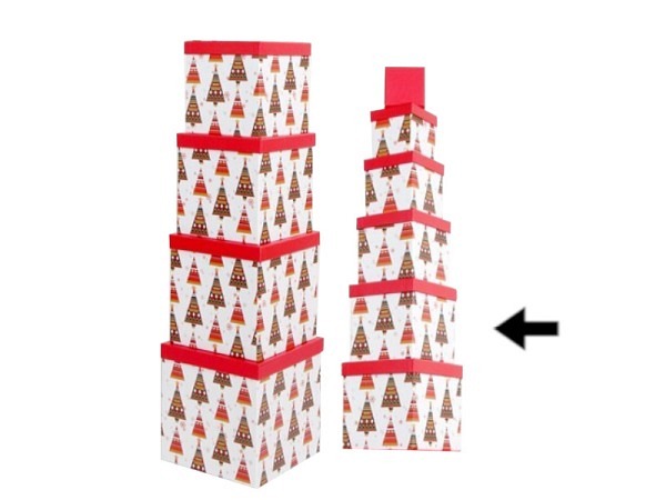 Geschenkschachtel Gerimport Trees quadratisch kubisch Grösse 5