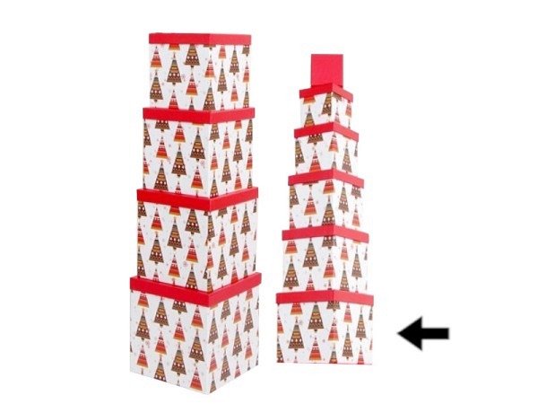 Geschenkschachtel Gerimport Trees quadratisch kubisch Grösse 6