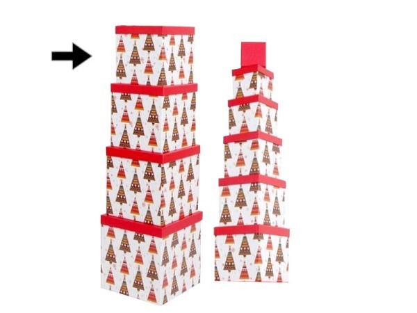 Geschenkschachtel Gerimport Trees quadratisch kubisch Grösse 7