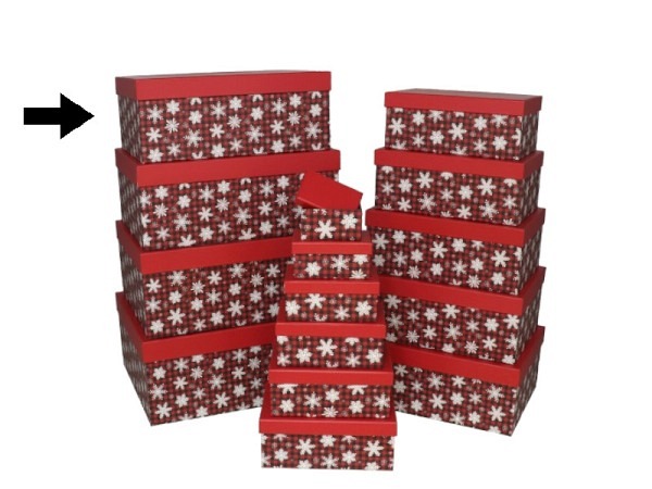 Geschenkschachtel Gerimport Snowflake Grösse 12