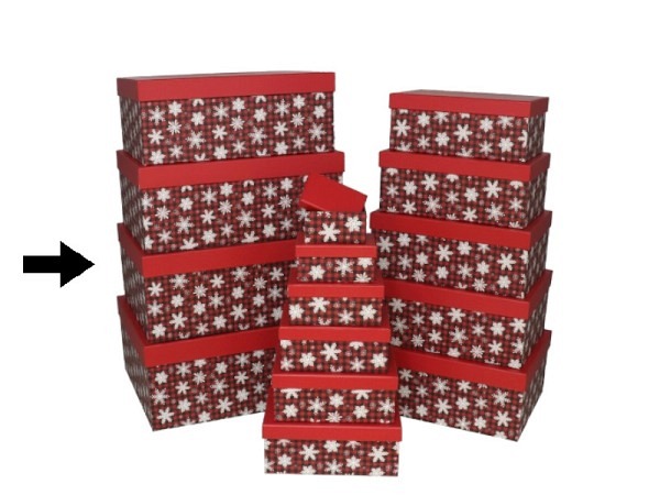 Geschenkschachtel Gerimport Snowflake Grösse 14