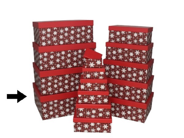 Geschenkschachtel Gerimport Snowflake Grösse 15