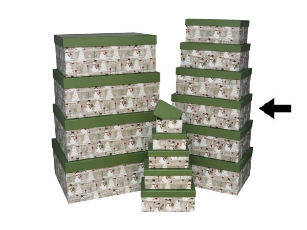 Geschenkschachtel Gerimport Snowmen Grösse 9