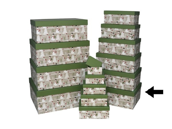Geschenkschachtel Gerimport Snowmen Grösse 11