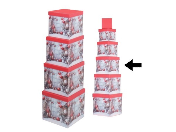 Geschenkschachtel Gerimport Prim quadratisch kubisch Grösse 4