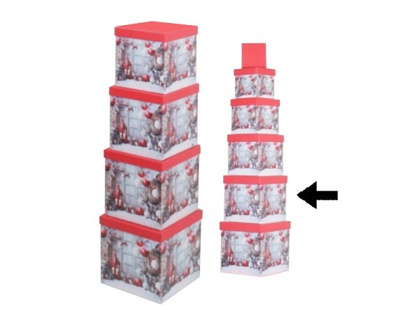 Geschenkschachtel Gerimport Prim quadratisch kubisch Grösse 5