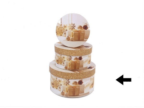 Geschenkschachtel Gerimport Tose rund Grösse 3