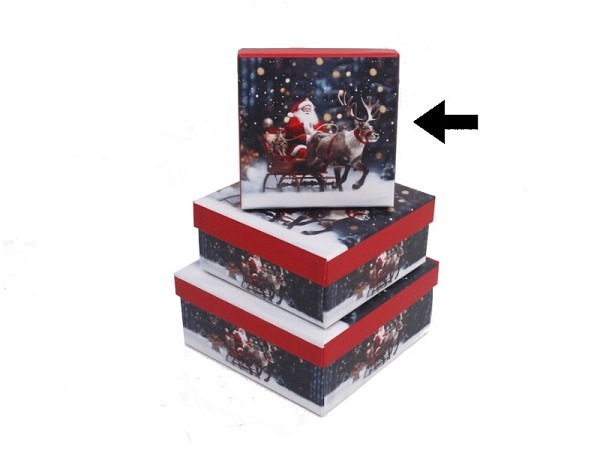 Geschenkschachtel Gerimport Desi quadratisch flach Grösse 1