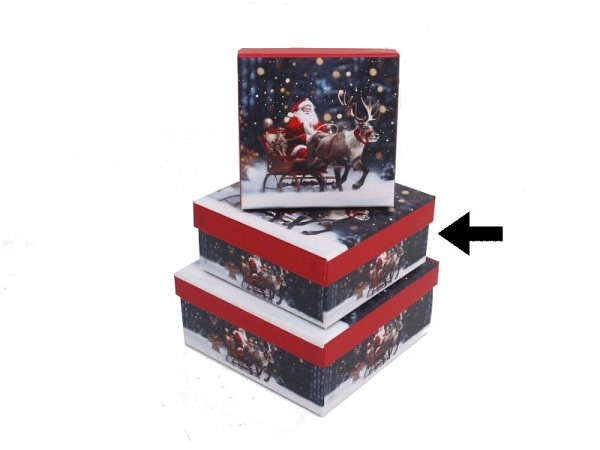 Geschenkschachtel Gerimport Desi quadratisch flach Grösse 2